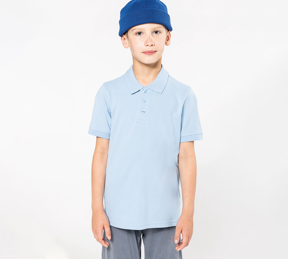 k249 - basic kinder polo bedrukken - kinder t-shirt zelf ontwerpen en bedrukken