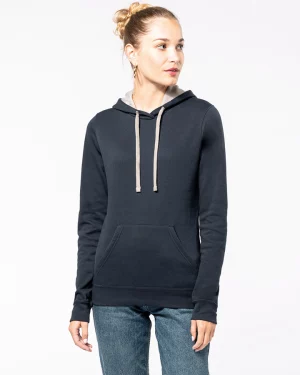 k465 - tweekleurige dames hoodie bedrukken -