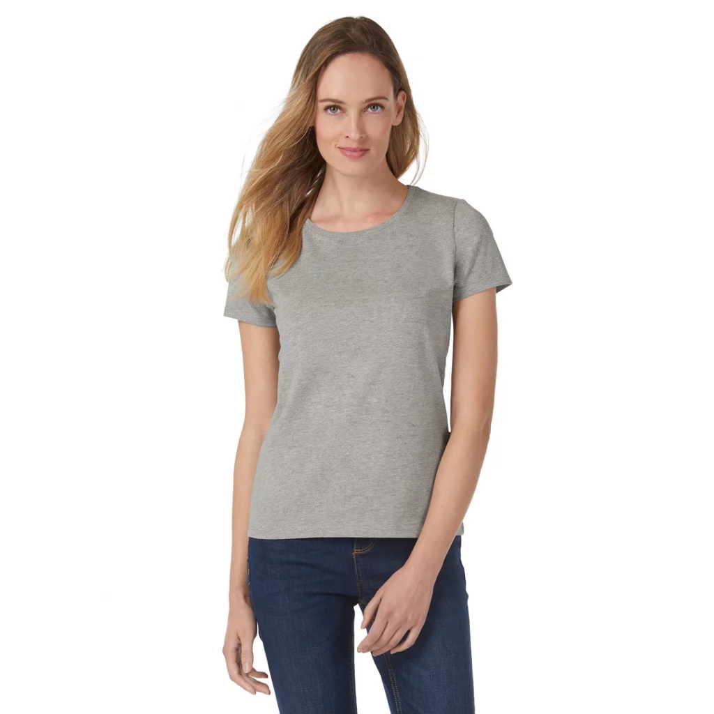 e190d - dames basic t-shirt bedrukken -