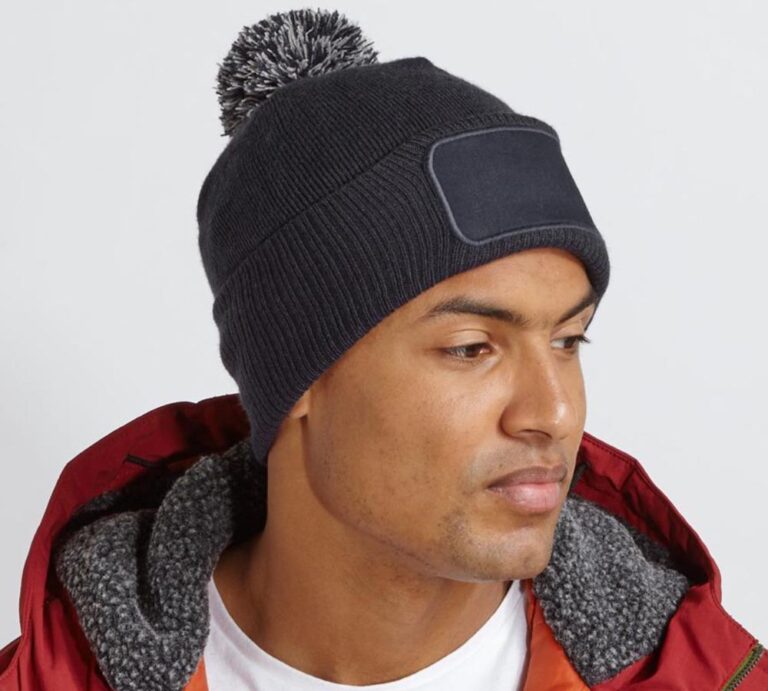 b443 - modieuze snowstar beanie bedrukken -