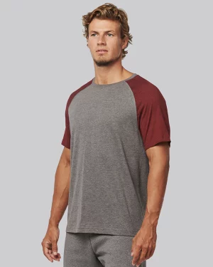 pa4010 - hoogwaardig tweekleurig triblend sport t-shirt -