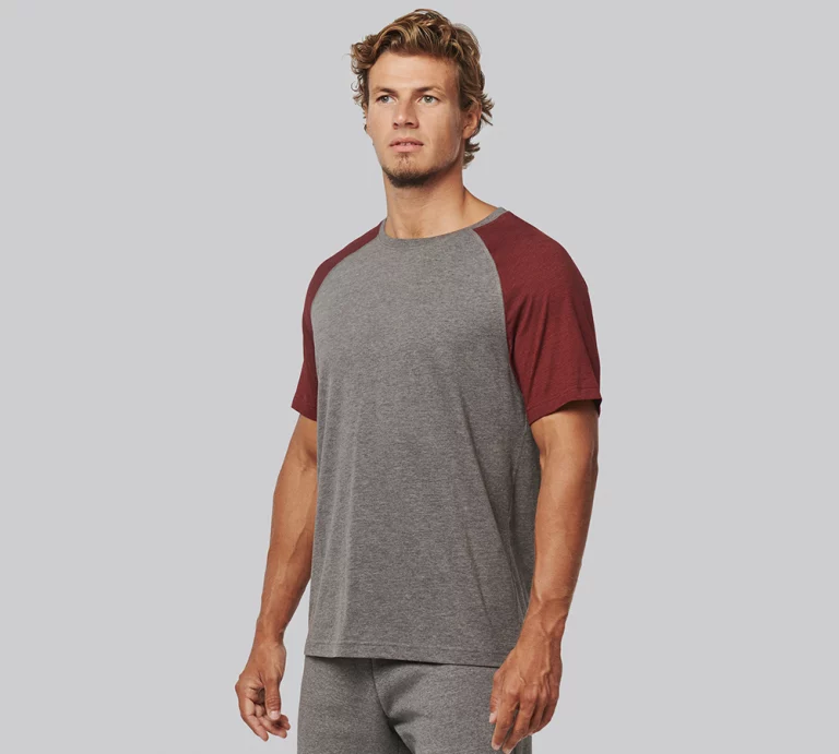 pa4010 - hoogwaardig tweekleurig triblend sport t-shirt -