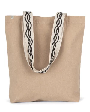 ns116 - gerecyclede shopper met contrasterende hengsels - tote bag bedrukken