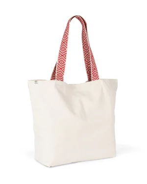 ns118 - grote gerecyclede shopper met contrasterende hengels - tote bag bedrukken