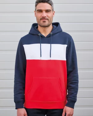 k4016 - unisex hoodie gestreept driekleurig - goedkoop bedrukt t-shirt