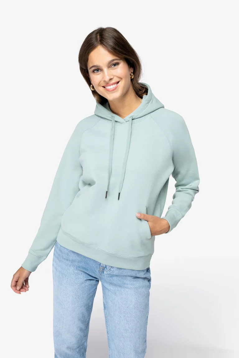 ns422 - dames gerecyclede biokatoen hoodie -