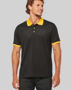 pa489 - heren sportpolo tweekleurig - goedkoop bedrukt t-shirt